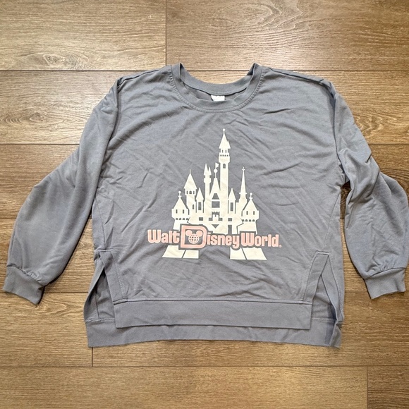 Disney Tops - Walt Disney World Pullover Women's Crewneck Sweatshirt, Soft, Lightweight, XL